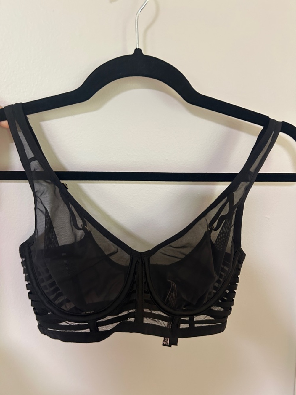 Victoria's Secret Black Sheer Mesh Underwire Bra